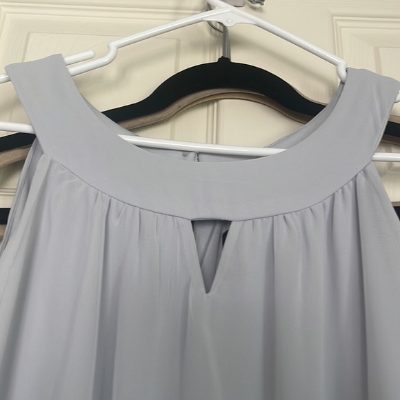 Silver sequin/light grey crepe dress size 12 - Picture 3 of 4